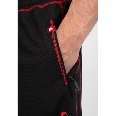 Marlow Mesh Shorts - Black Red 5