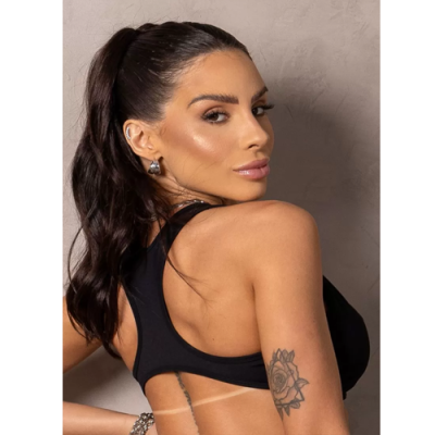 Summertime Black tankrback Top with Silk 2