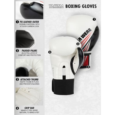 Yakima Boxing Gloves - White 7
