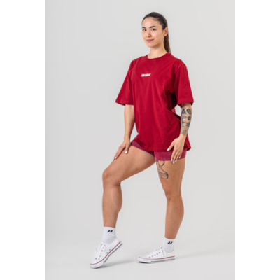 Oversized T-Shirt GYM ESSENTIALS dark red 1