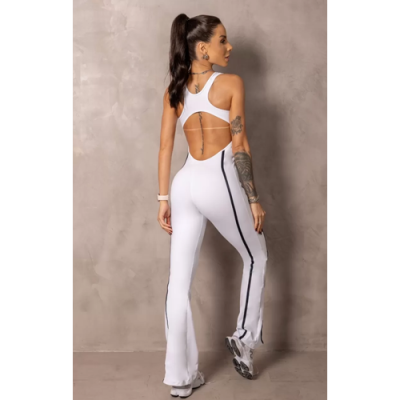 White Flaire Runner Jumpsuit 4