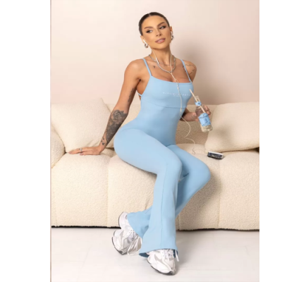 Brighten Light Blue Fitness Jumpsuit 1