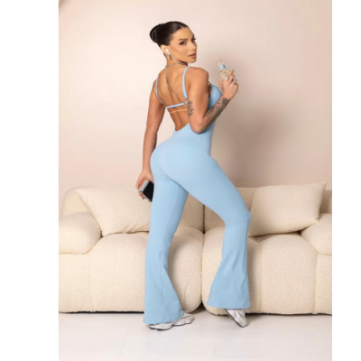 Brighten Light Blue Fitness Jumpsuit 2