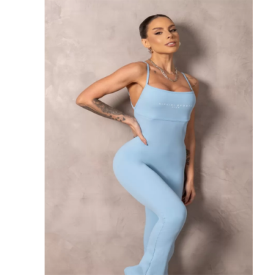 Brighten Light Blue Fitness Jumpsuit 3