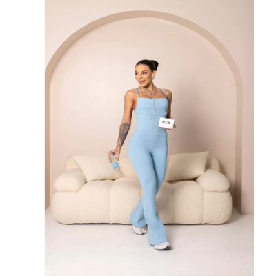Brighten Light Blue Fitness Jumpsuit 4
