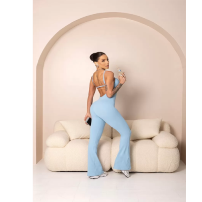 Brighten Light Blue Fitness Jumpsuit 8