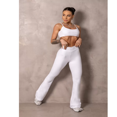 Brighten White Fitness Leggings with Pockets 4