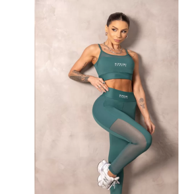 Fitness Brighten Green Top with tulle 4