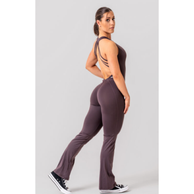 Sculpting Flared Jumpsuit OWN THE GYM Brown 2