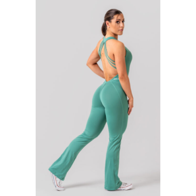 Sculpting Flared Jumpsuit OWN THE GYM GREEN 3