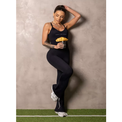 Jumpsuit Fitness Smash Black Flare 4