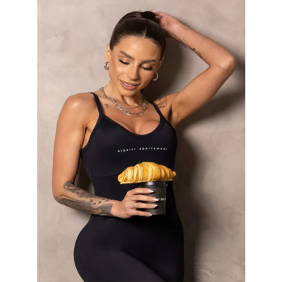 Jumpsuit Fitness Smash Black Flare 5