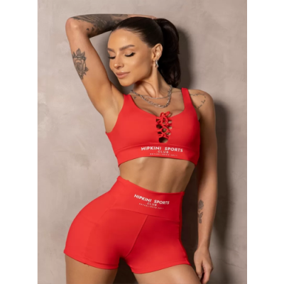 Red Smash Fitness Shorts with Silk 1