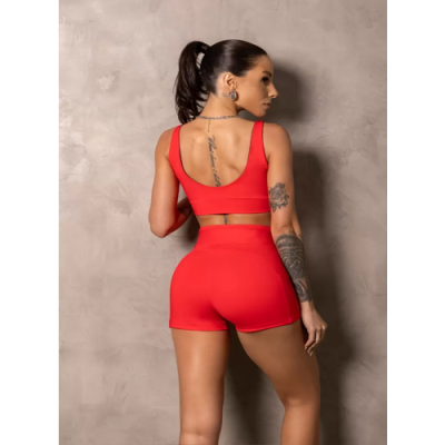 Red Smash Fitness Shorts with Silk 3