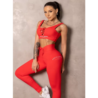 Red Smash Fitness Top with Tie 7