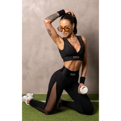 Top Fitness Smash Black with tulle 2