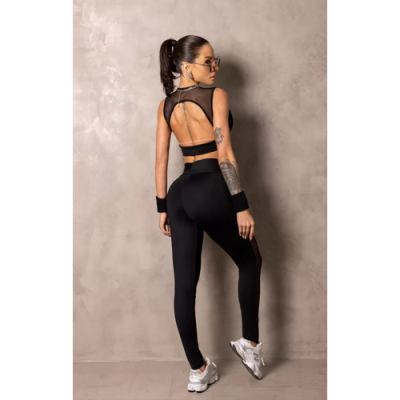 Top Fitness Smash Black with tulle 3