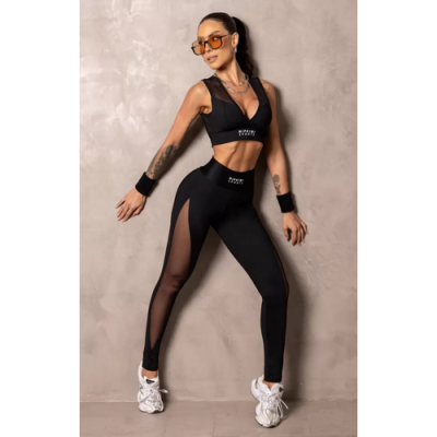 Top Fitness Smash Black with tulle 5