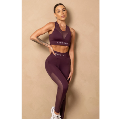 Breezy Purple Fitness Leggings with Pockets 1