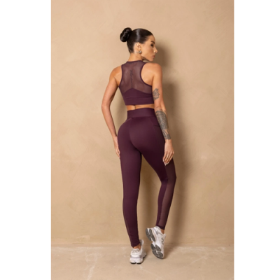 Breezy Purple Fitness Leggings with Pockets 3