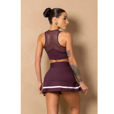Breezy Purple Pleated Shorts Skirt 3