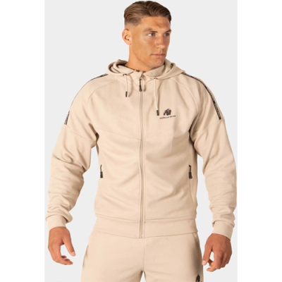 Harvey Hooded Track Jacket - Beige 1