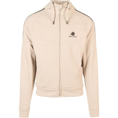 Harvey Hooded Track Jacket - Beige 6