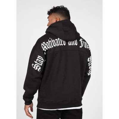 Utah Zipped Hoodie - Black 1