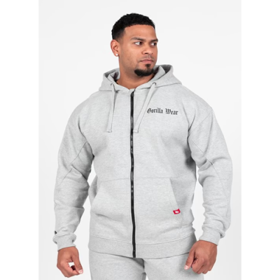 Utah Zipped Hoodie - Light Gray Melange 2