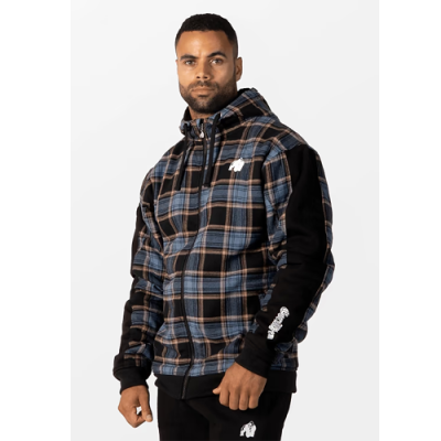 Kenton Zipped Jacket - Black Blue 1