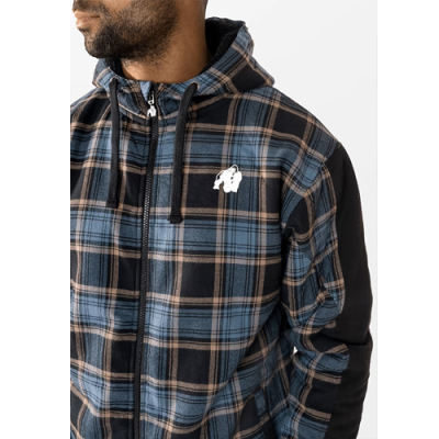 Kenton Zipped Jacket - Black Blue 5