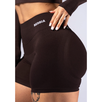 Dark brown push-up short leggings with high waist POWER 893 4