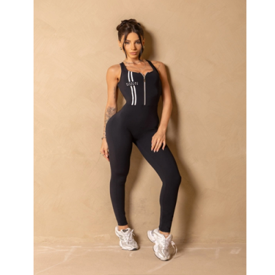 Fitness In Motion Black jumpsuit with silk 5