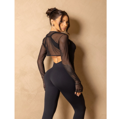 Fitness In Motion Black jumpsuit with silk 8
