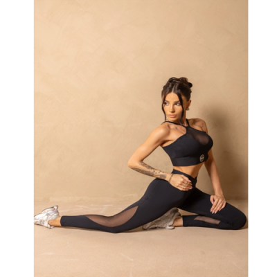 Fitness In Motion Legging Black with tulle 1