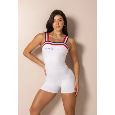 Fitness Club Classics Romper White with Silk 5