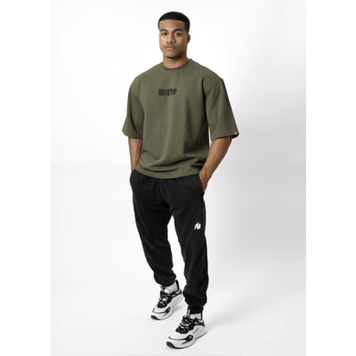 Idaho Oversized Waffle T-Shirt - Army Green 3