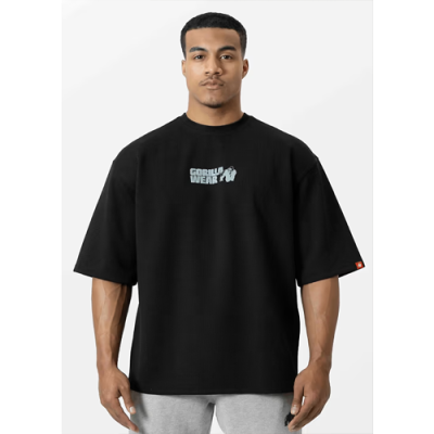 Idaho Oversized Waffle T-Shirt - Black 1
