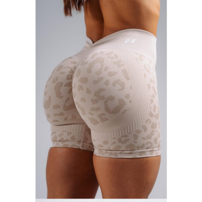 Push-Up Compression Leopard Shorts PRIMAL 856 Cream leopard 1