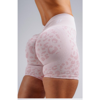 Push-Up Compression Leopard Shorts PRIMAL 856 Pink leopard 1