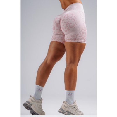 Push-Up Compression Leopard Shorts PRIMAL 856 Pink leopard 4