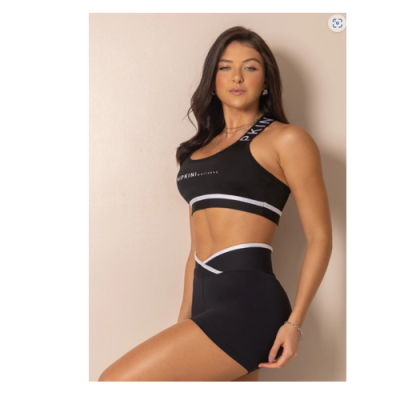 Outsider Black Fitness Shorts with Silk Screen Print 6