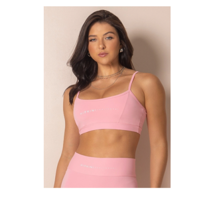 Outsider Pink Fitness Top with Thin Straps 1