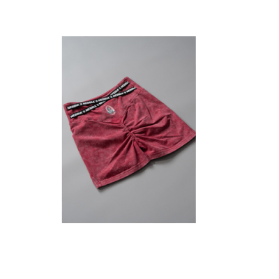 Washed High Waisted Leggings Shorts HERITAGE Red 780 10