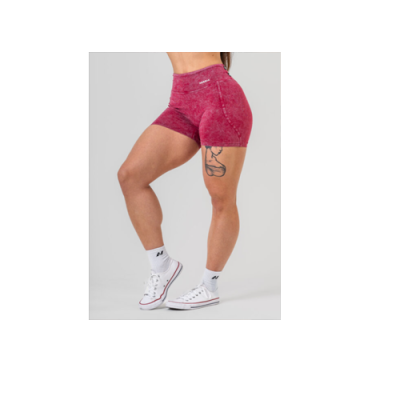 Washed High Waisted Leggings Shorts HERITAGE Red 780 4
