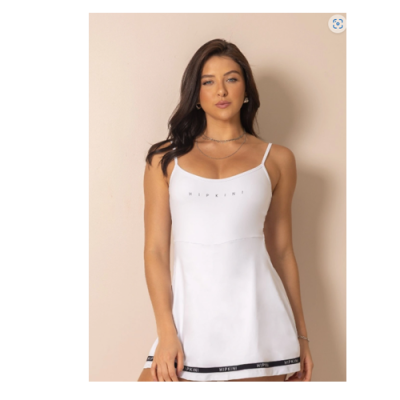 White Fitness Outsider Dress with Shorts 1